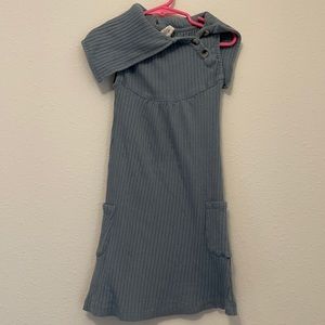 Kate quinn boat neck slate blue dress